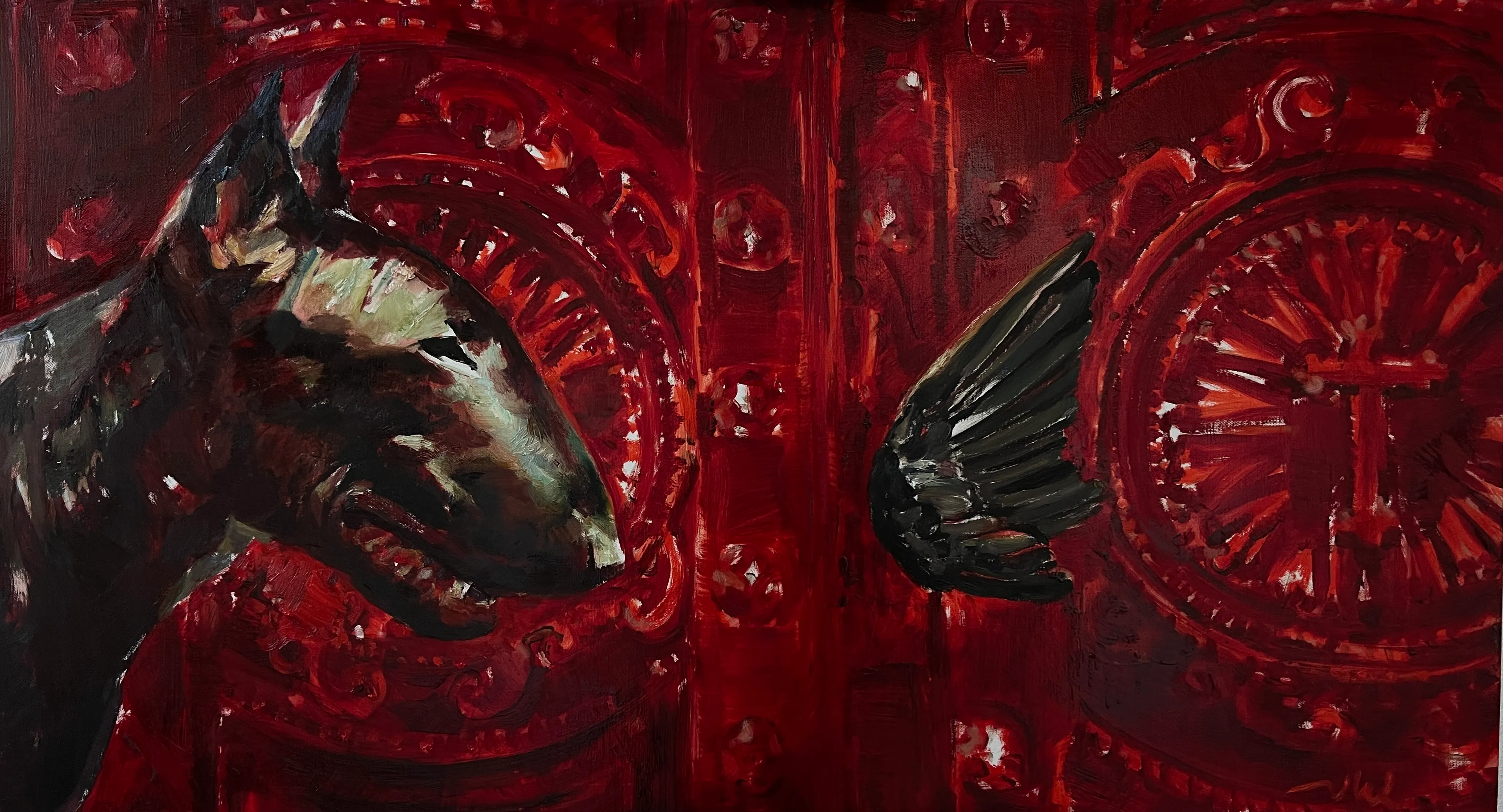 Bullterrier with Wing